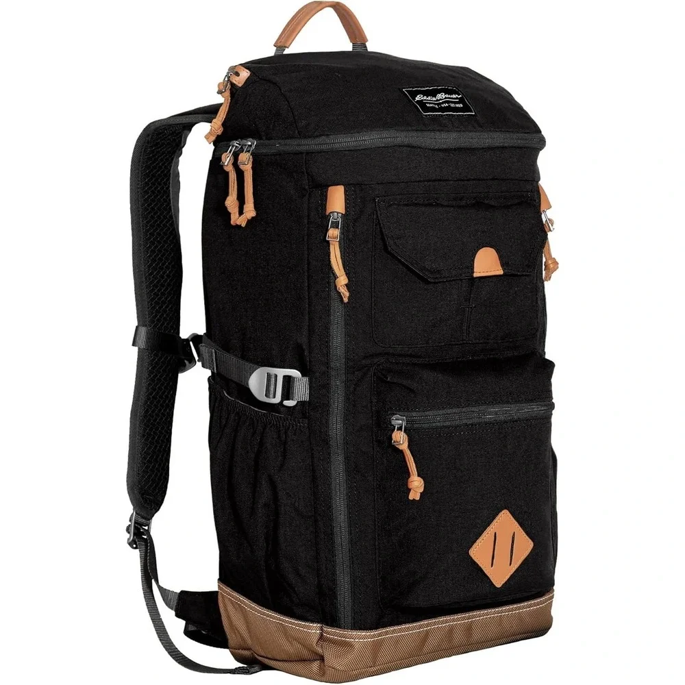 Eddie Bauer Bygone 30L Backpack with Top Loading Knapsack, Black